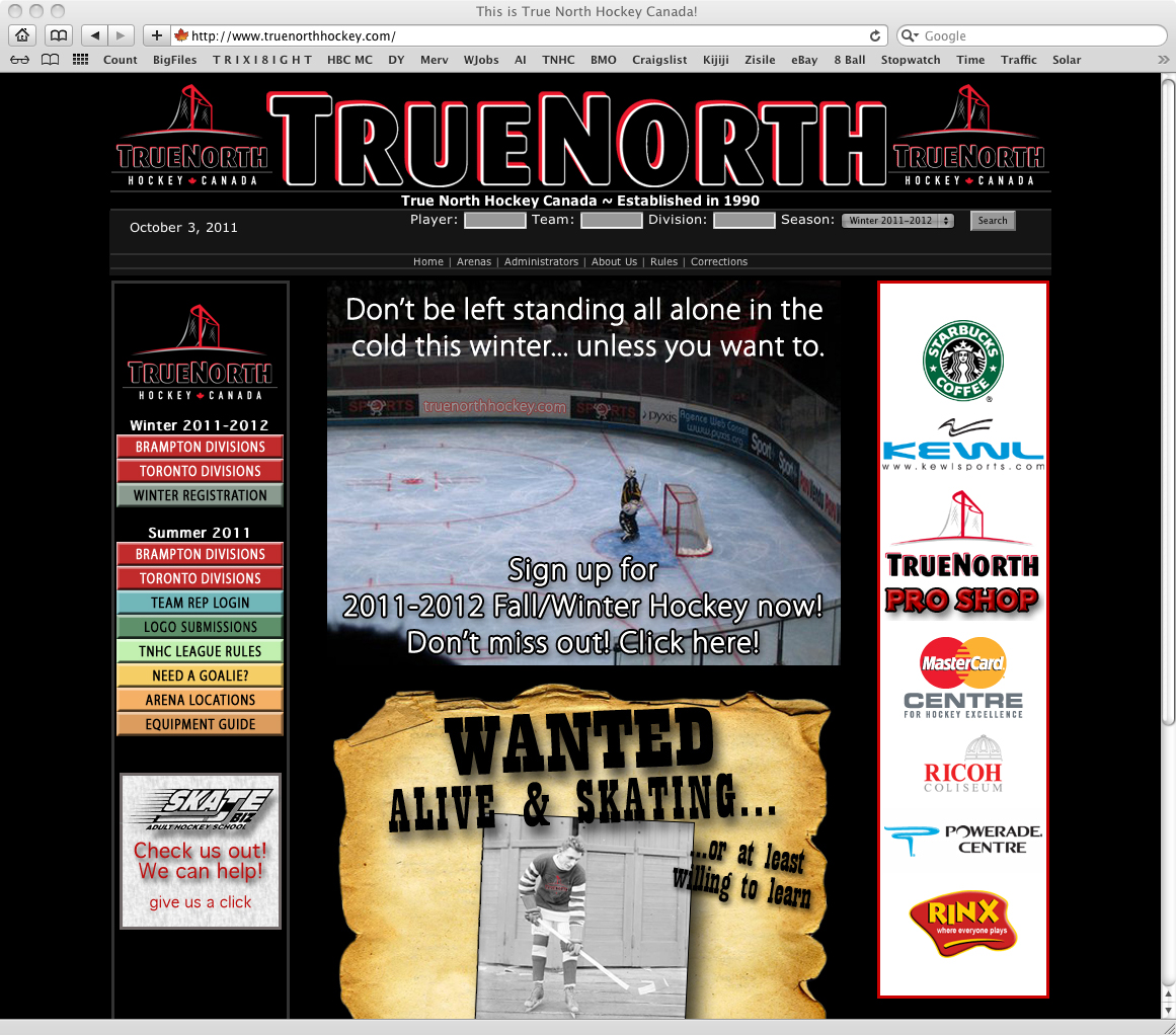 True North Hockey Canada - Website